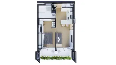 Serene Condo Layan - Studio with Private Garden - Type A2
