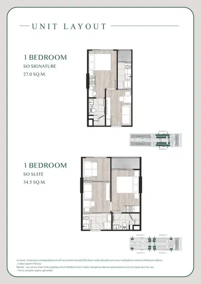 So Origin Sukhumvit 105 - 1BR - Type B