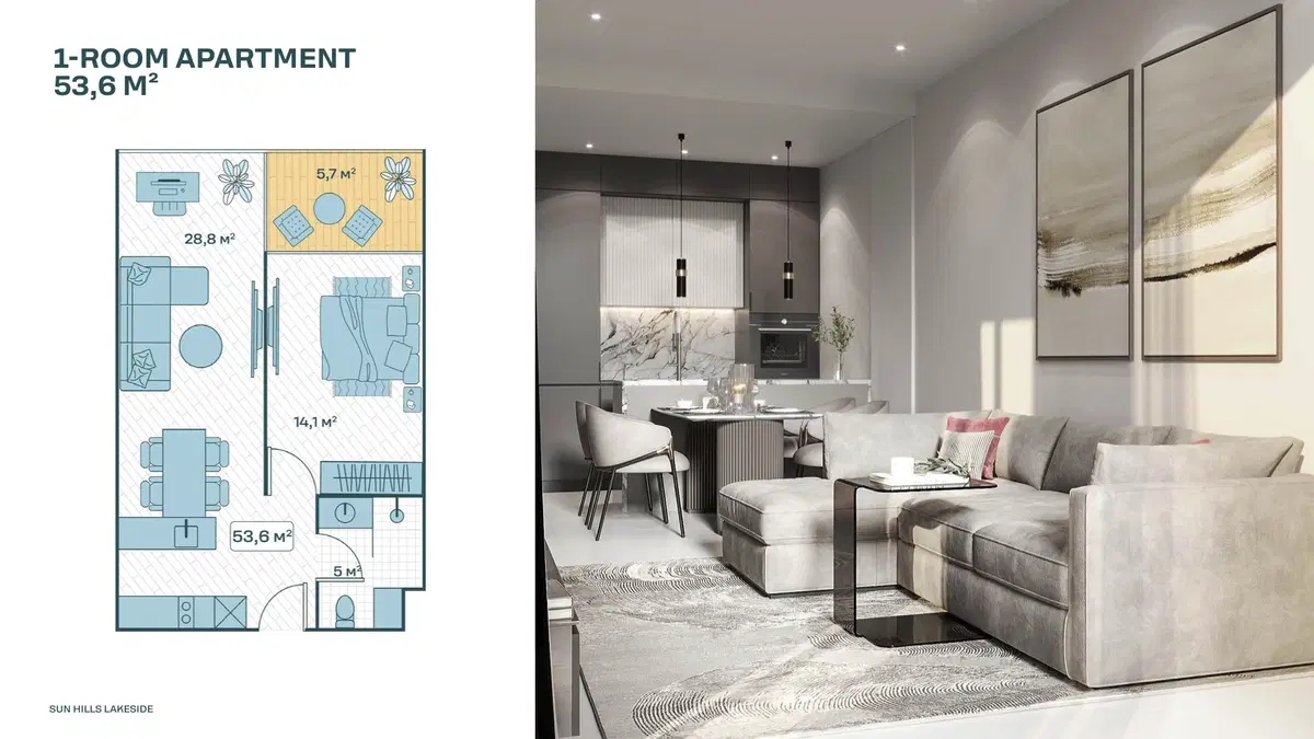 Sun Hills Lakeside – 1 Bedroom Garden View