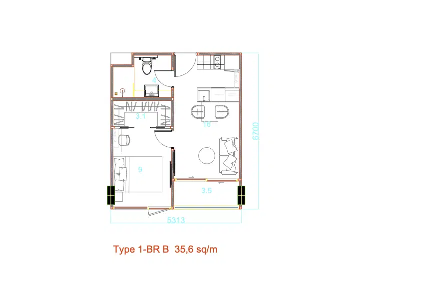 Sun Hills Layan – 1 BR - Type B