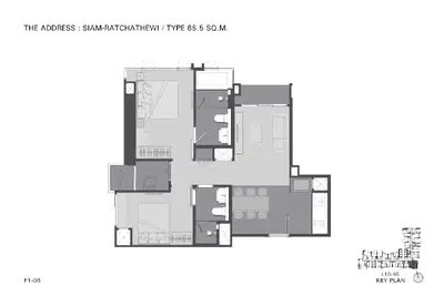 The Address Siam Ratchathewi – 2BR Type F