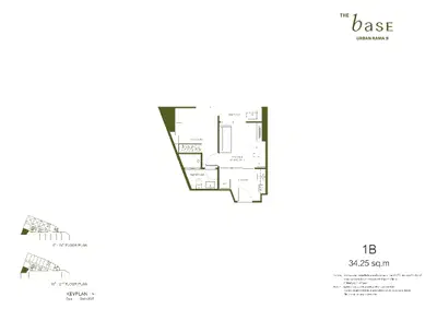 The Base Urban Rama 9 - 1BR Simplex (M)