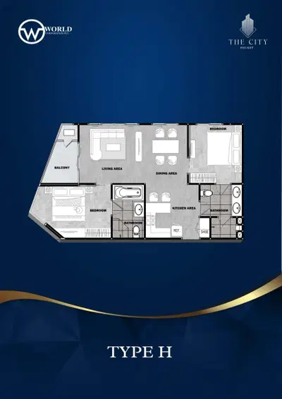 The City Phuket - 2BR Type - H (Pool View)