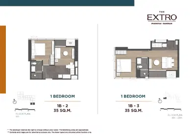 The EXTRO Phayathai – Rangnam - 1BR - Type A