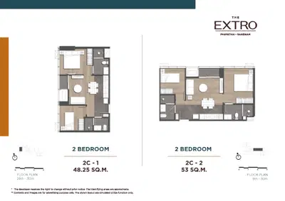 The EXTRO Phayathai – Rangnam - 2BR - Type A