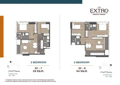 The EXTRO Phayathai – Rangnam - 2BR - Type B
