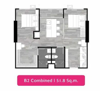 The Origin E22 Station - 2BR Combined Unit