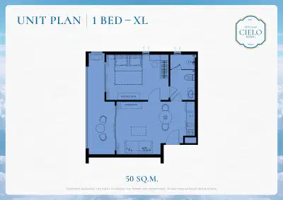 The Title Cielo Rawai - 1BR- Type XL