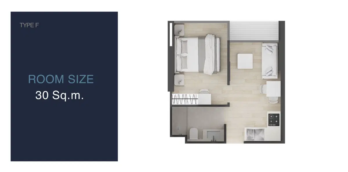 The Twin Tower - 1BR - Type E