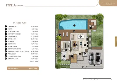 VIP Galaxy Rawai Villas - Unit Plan - Type A - Level 1