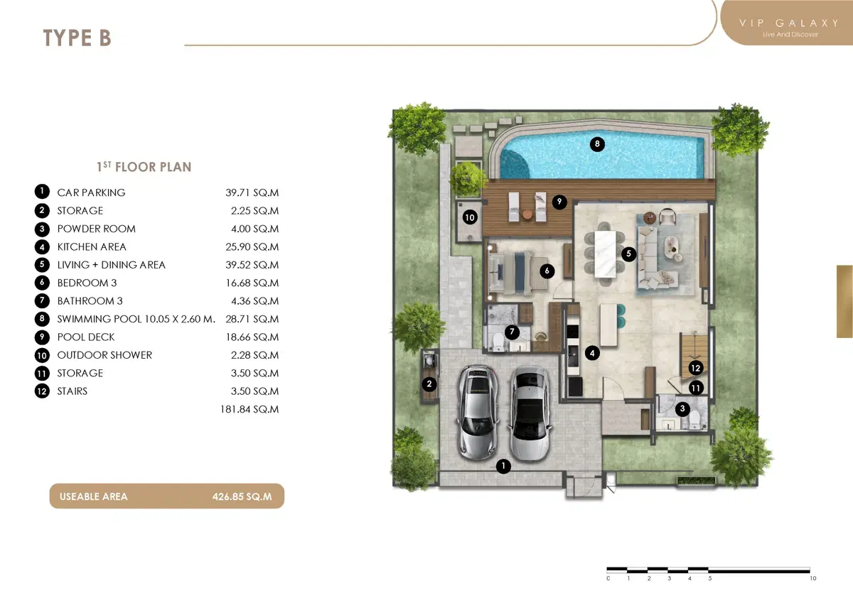VIP Galaxy Rawai Villas - Unit Plan - Type B - Level 1