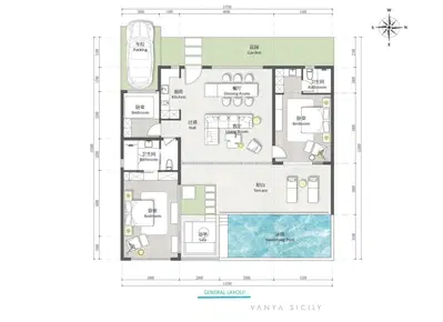 Vanya Sicily Villa - 3BR Pool Villa - Type A