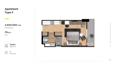 Wekata – Phase 3 – Studio –Apartment Type F