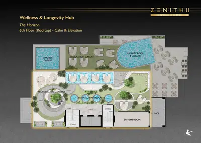 Zenith II Pattaya - 2BR - Type C (City View)