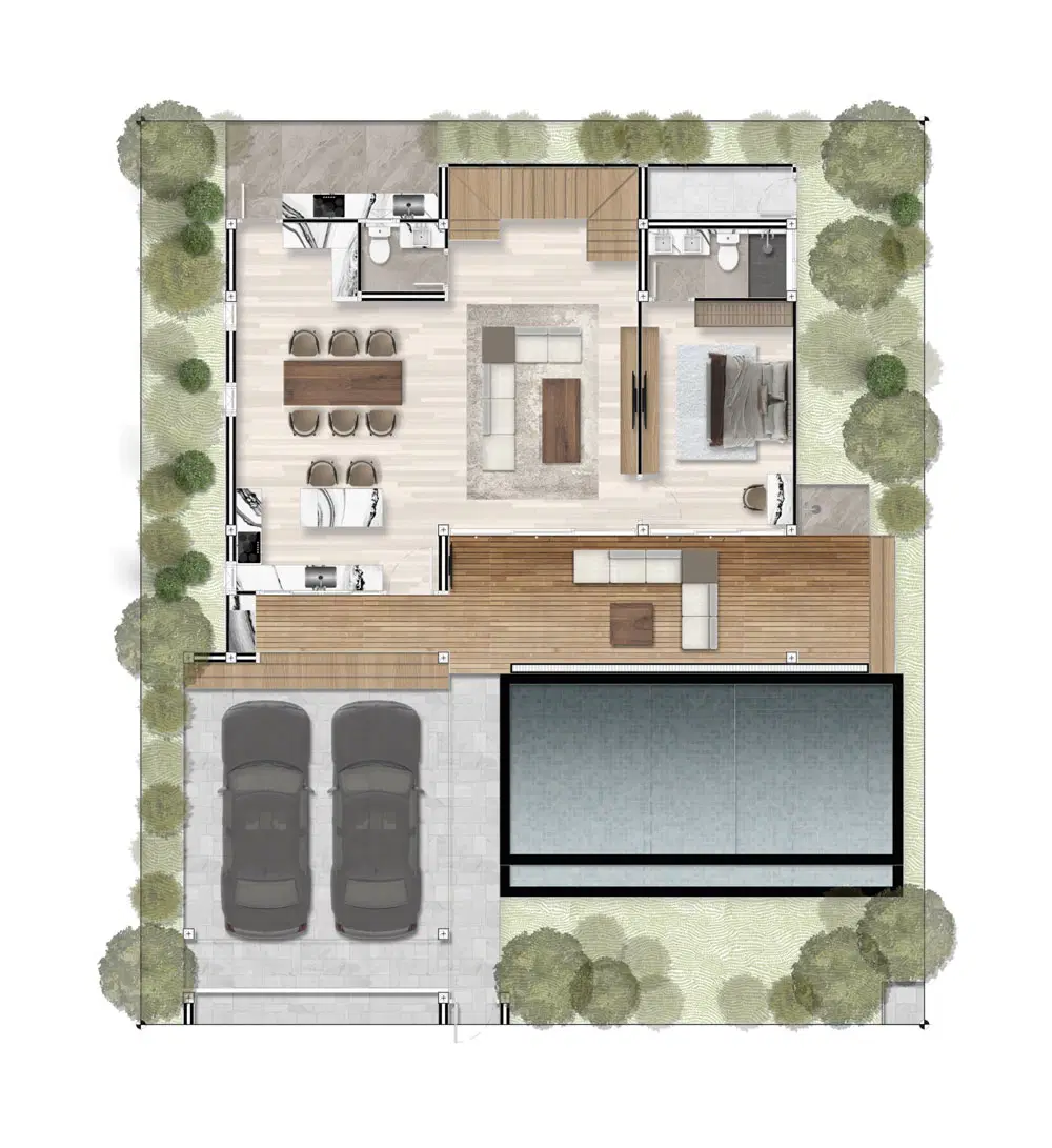 Zensiri Estate - 4BR Pool Villa - Type B - Floor plan