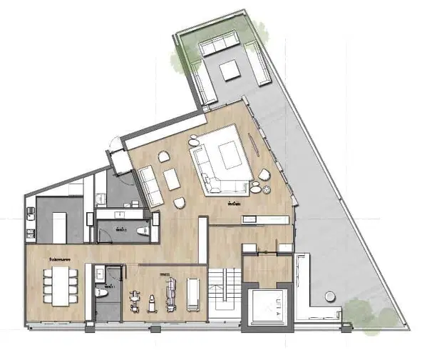 La Citta Delre Thonglor 16 - Penthouse Duplex (private lift + terrace)