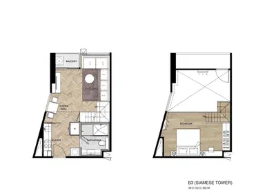 Landmark at MRTA Station - 1BR Type - B3