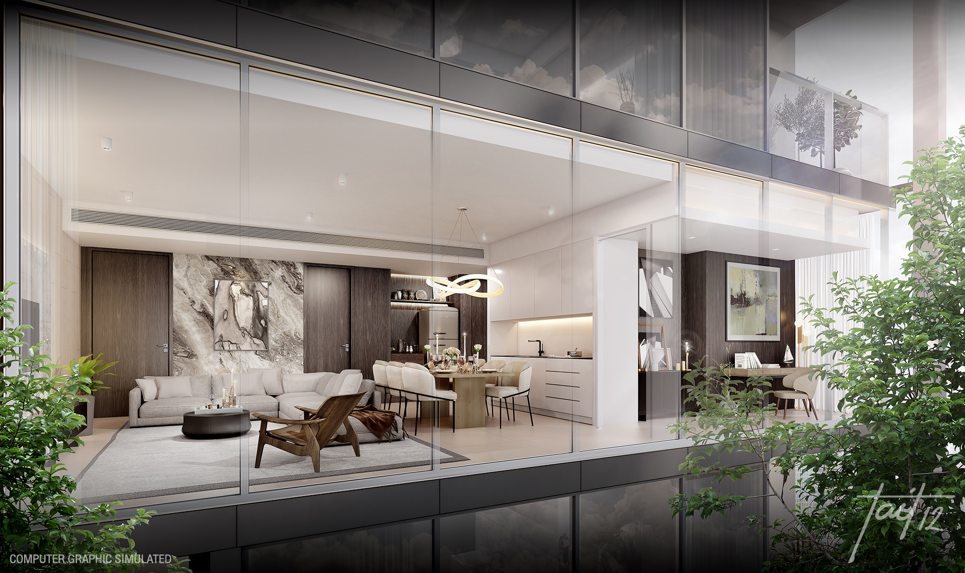 Luxury design condo in Sathorn for sale